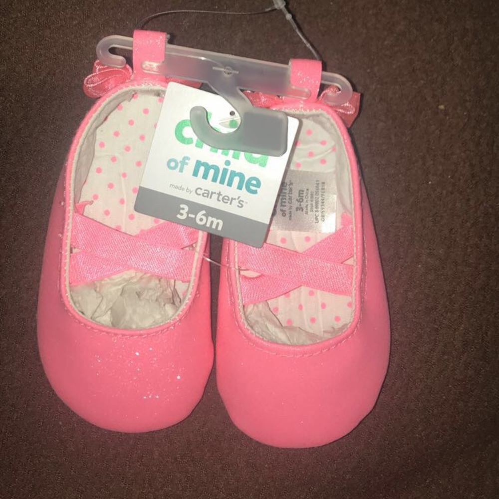 Pink sparkly flats
